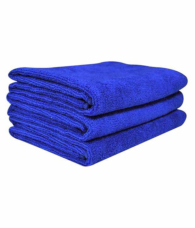     			Softspun Blue Microfiber Home, Kitchen, Bathroom Dusting & Cleaning Cloth - Set Of 3