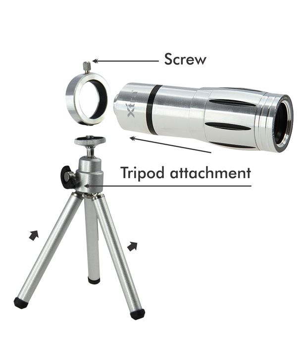 Xtra Combo Of 12x Optical Zoom Telescope Mobile Camera Lens Kit With