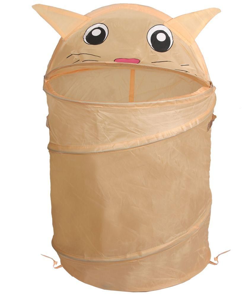 Chrome Peach Fabric Laundry Basket Buy Chrome Peach Fabric Laundry