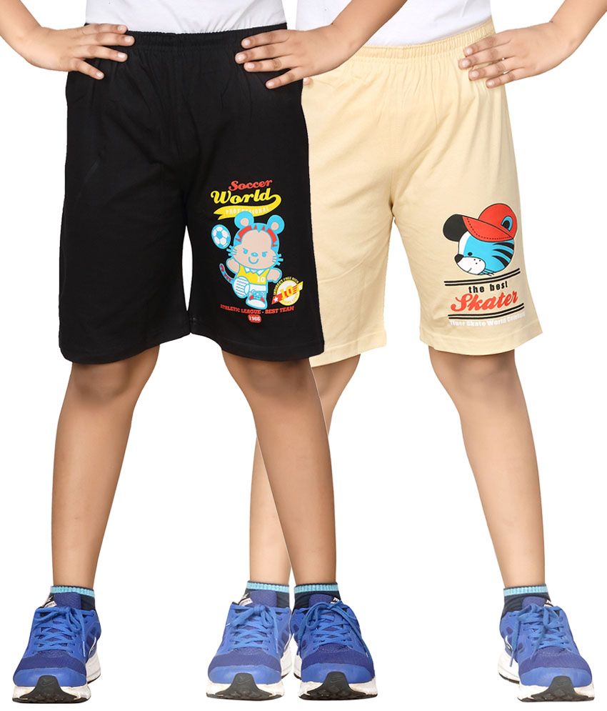     			Dongli Pack of 2 Shorts For Boys ( Black )