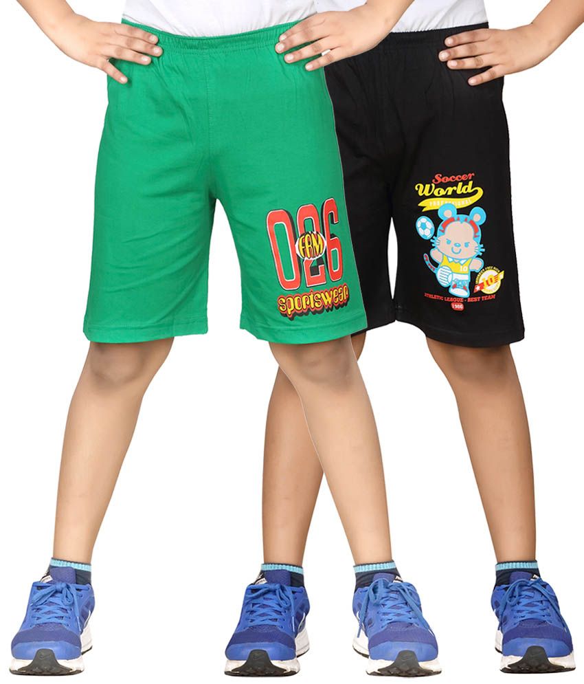     			Dongli Pack of 2 Shorts For Boys ( Black )