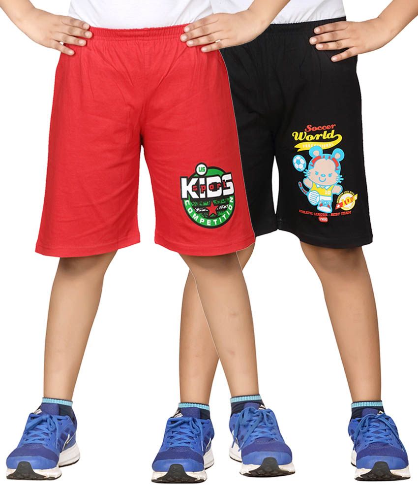     			Dongli Pack of 2 Shorts For Boys ( Red )