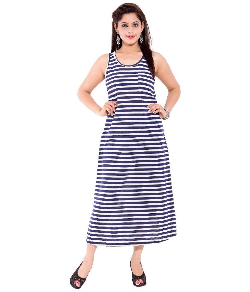 SML Originals Blue Poly Cotton Dresses Buy SML Originals Blue Poly