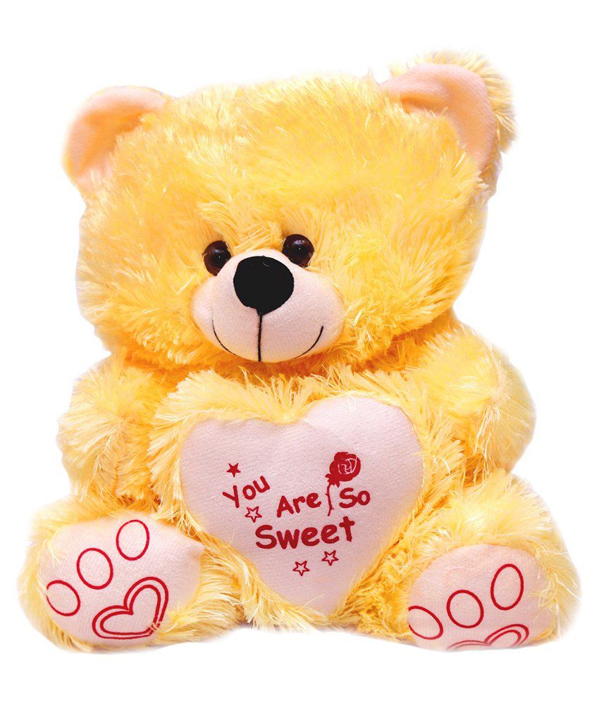 Vpra Mart Yellow Teddy bear stuffed love soft toy for boyfriend ...
