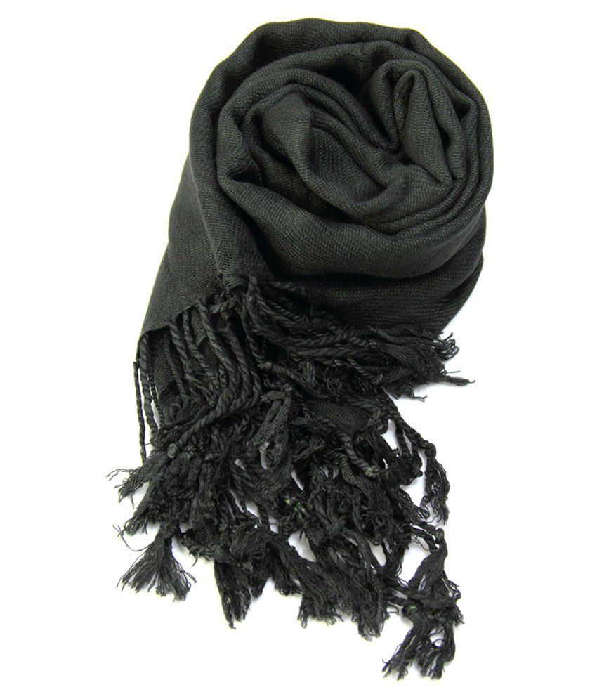 Anuze Fashions Black Viscose Stole: Buy Online at Low Price in India ...
