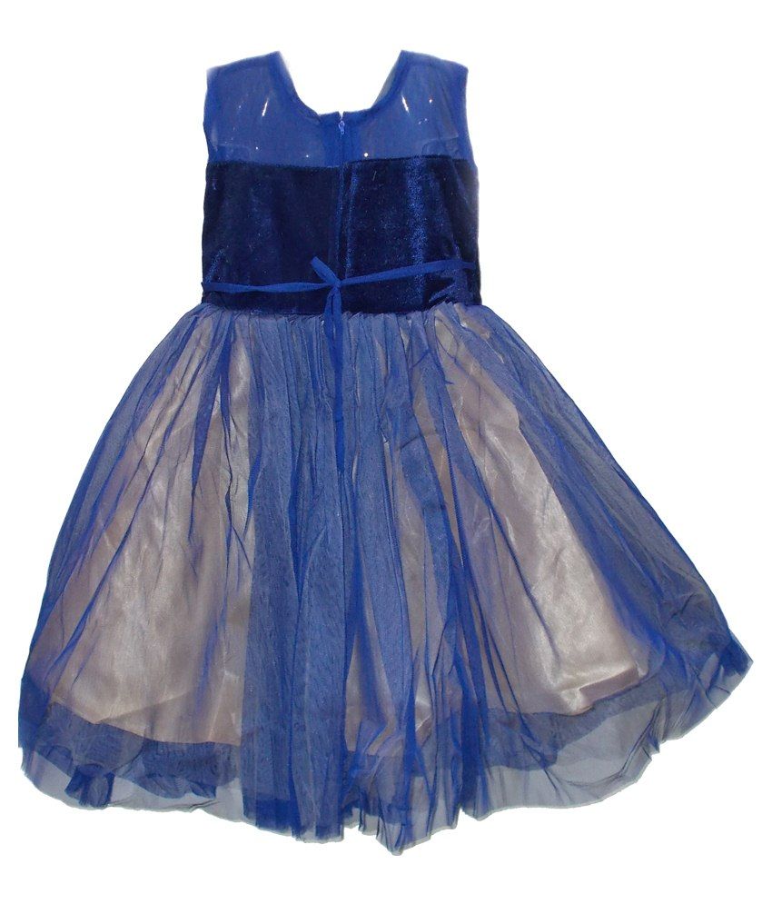 blue colour full frock