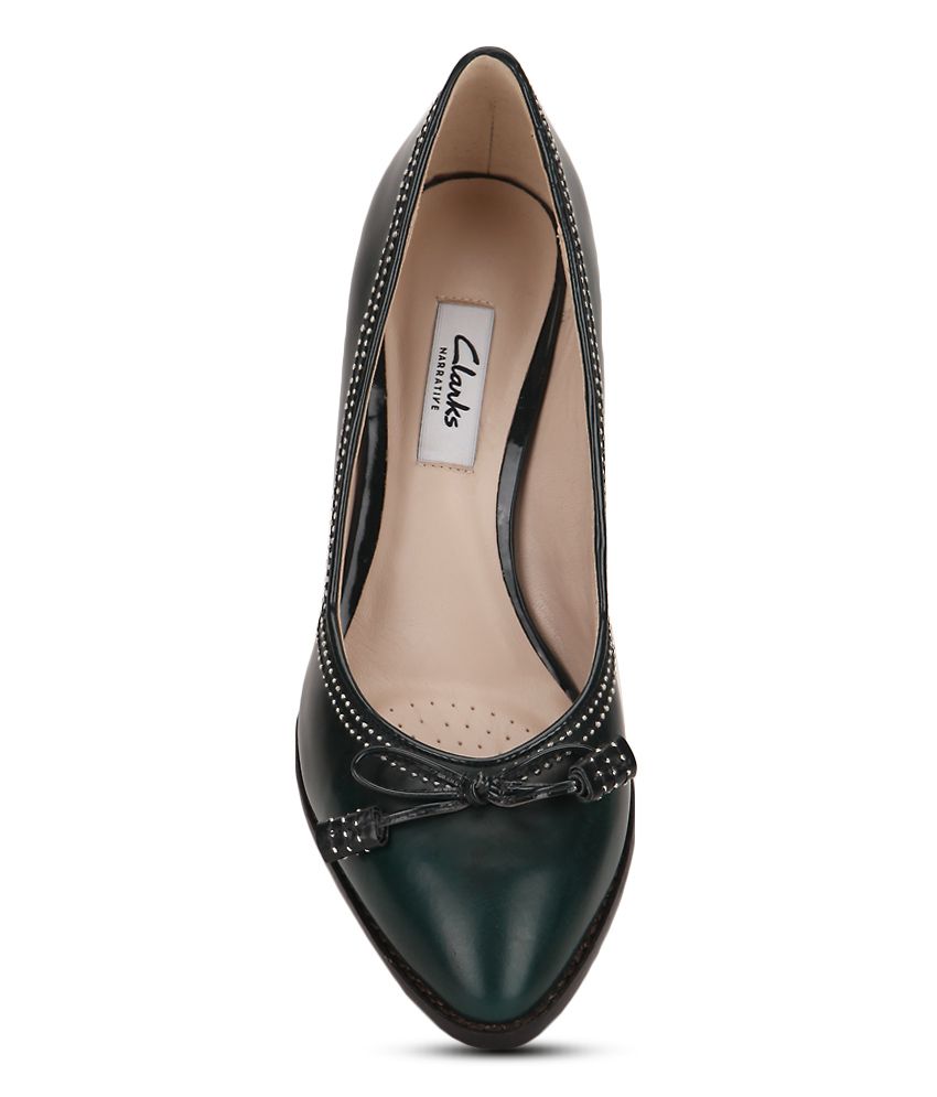 clarks green heels
