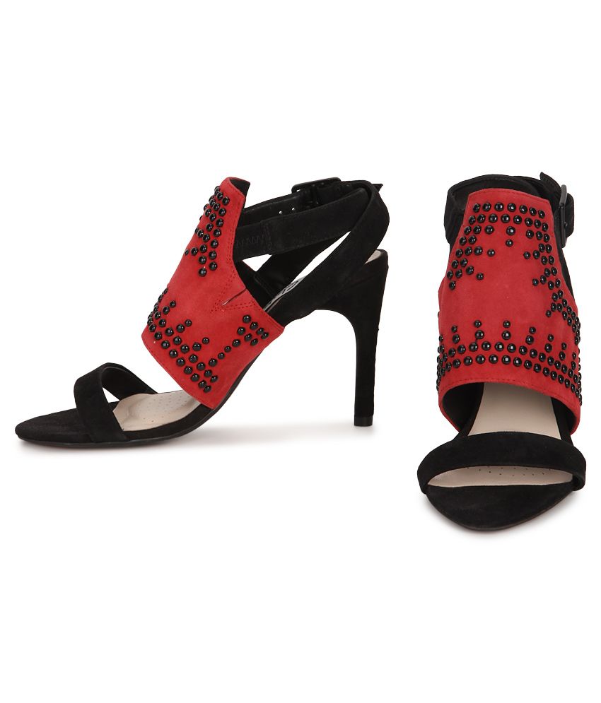 clarks red heels