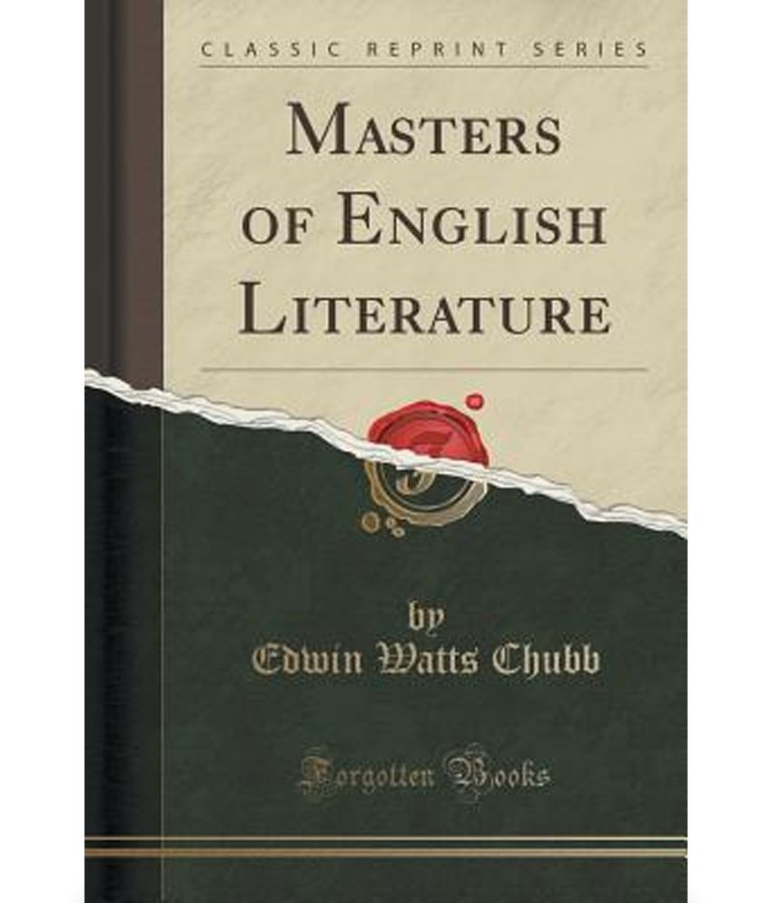 Paperback Masters of English Literature Classic Reprint Edwin Watts Chubb 