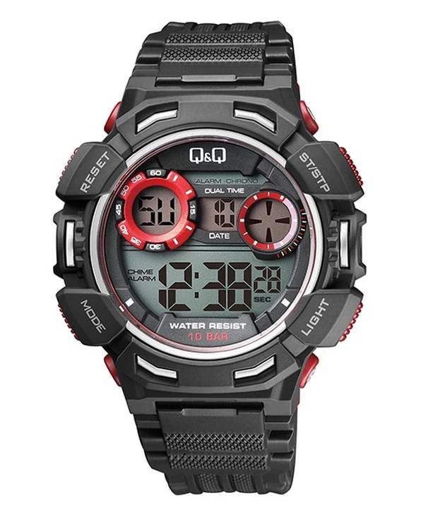 Q amp;Q PU Digital Men #039;s Watch