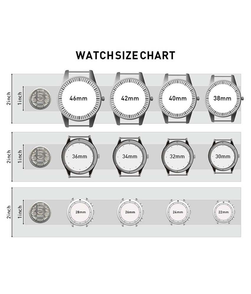 Watch Dial Size Chart India