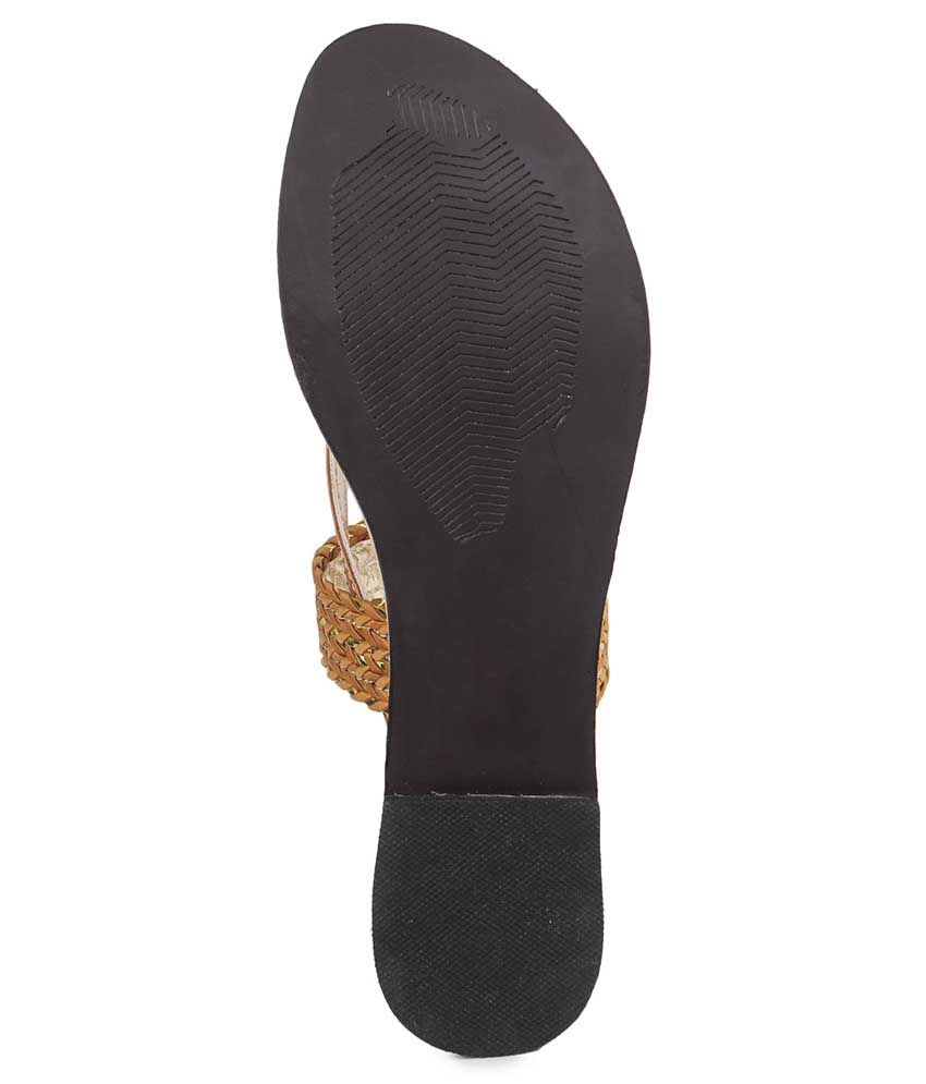 tan flat slip on sandals