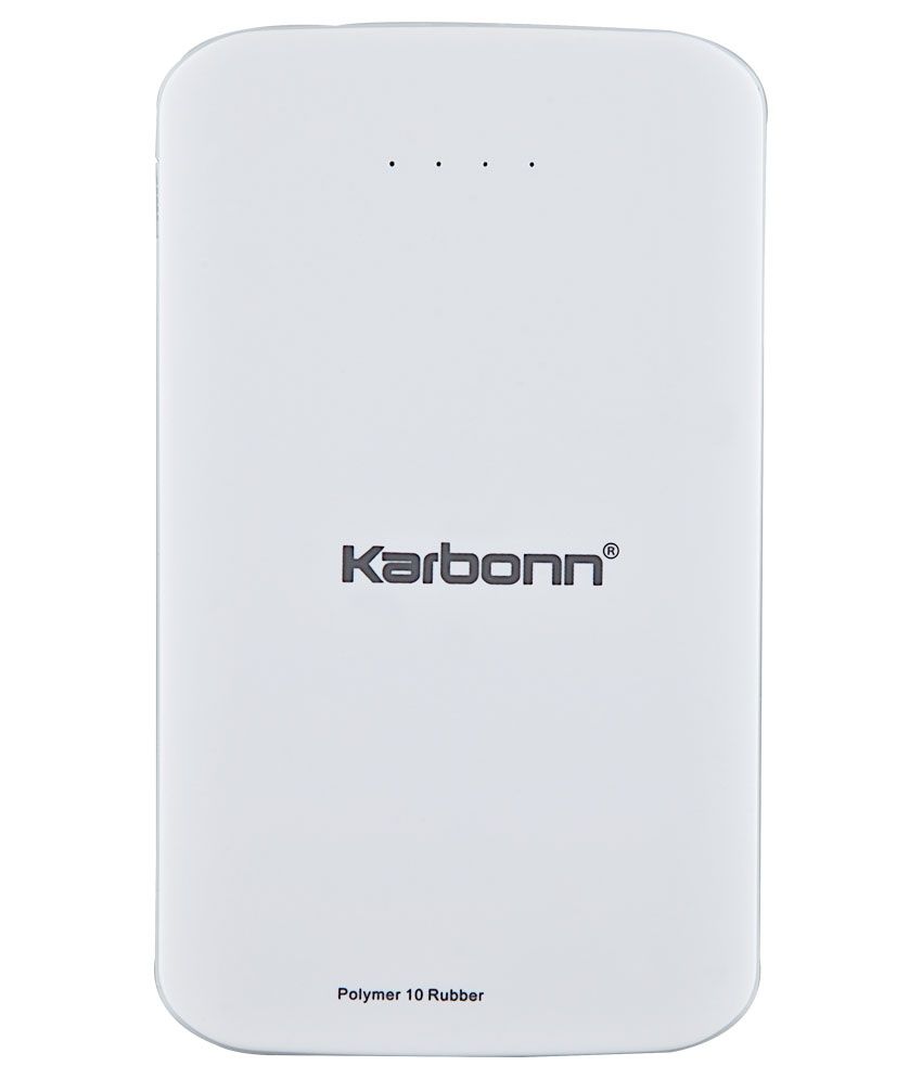 Karbonn 10000 mAh Polymer Cell Power Bank White Power Banks Online