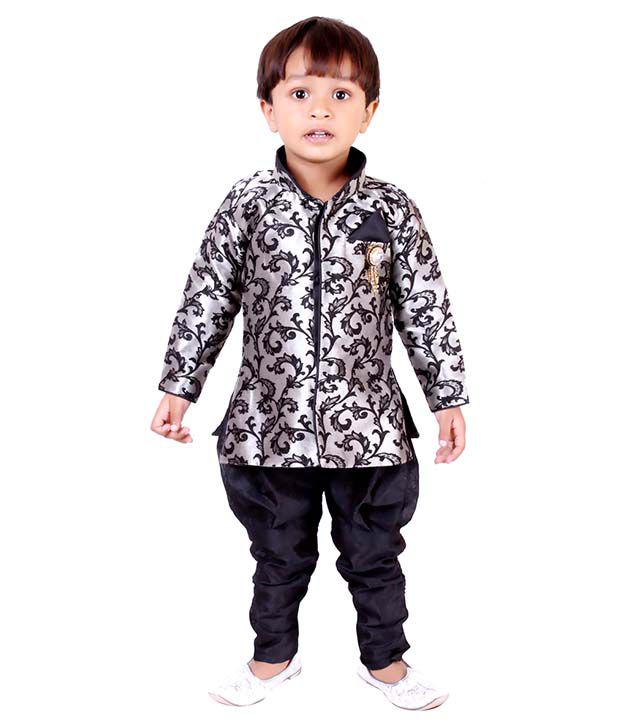     			Tiny Toon Black Kurta Pajamas For Boys