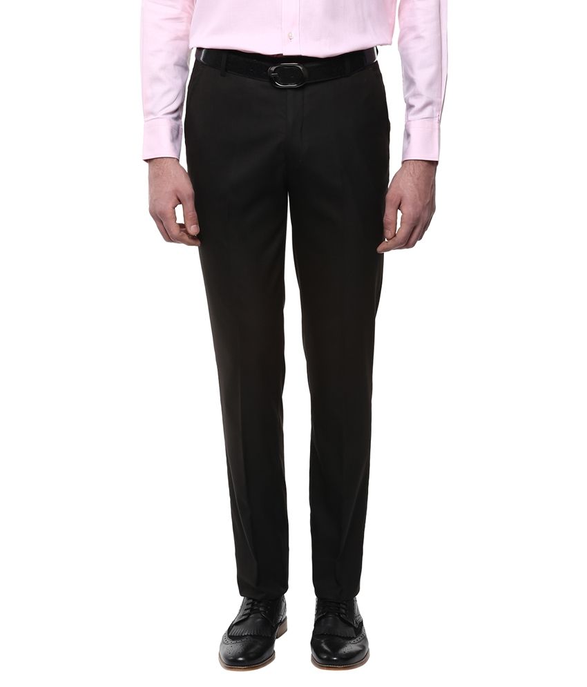 slim fit pleated pants