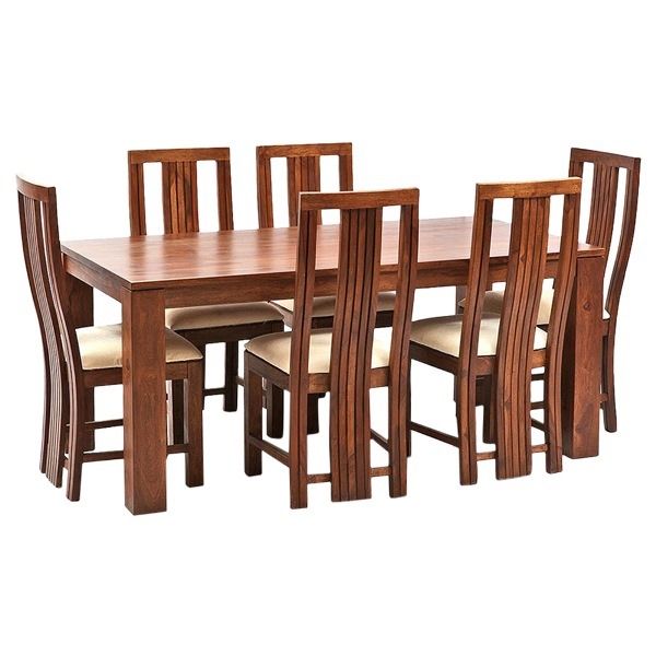 Ethnic India Art Madrid 6 Seater Sheesham Wood Dining Set 