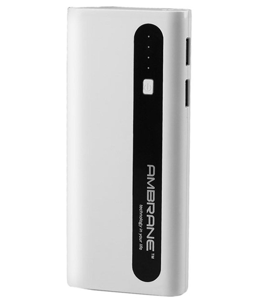 Ambrane P-1310 13000 mAh Power Bank - White Ambrane P-1310 13000 mAh Power Bank - White