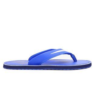 nike slippers blue colour