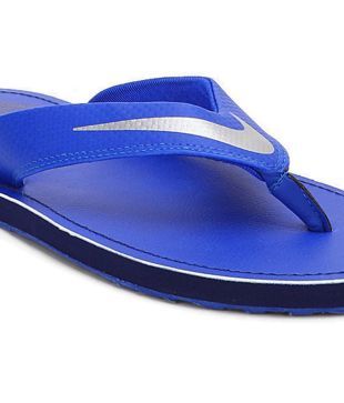 nike slippers blue colour