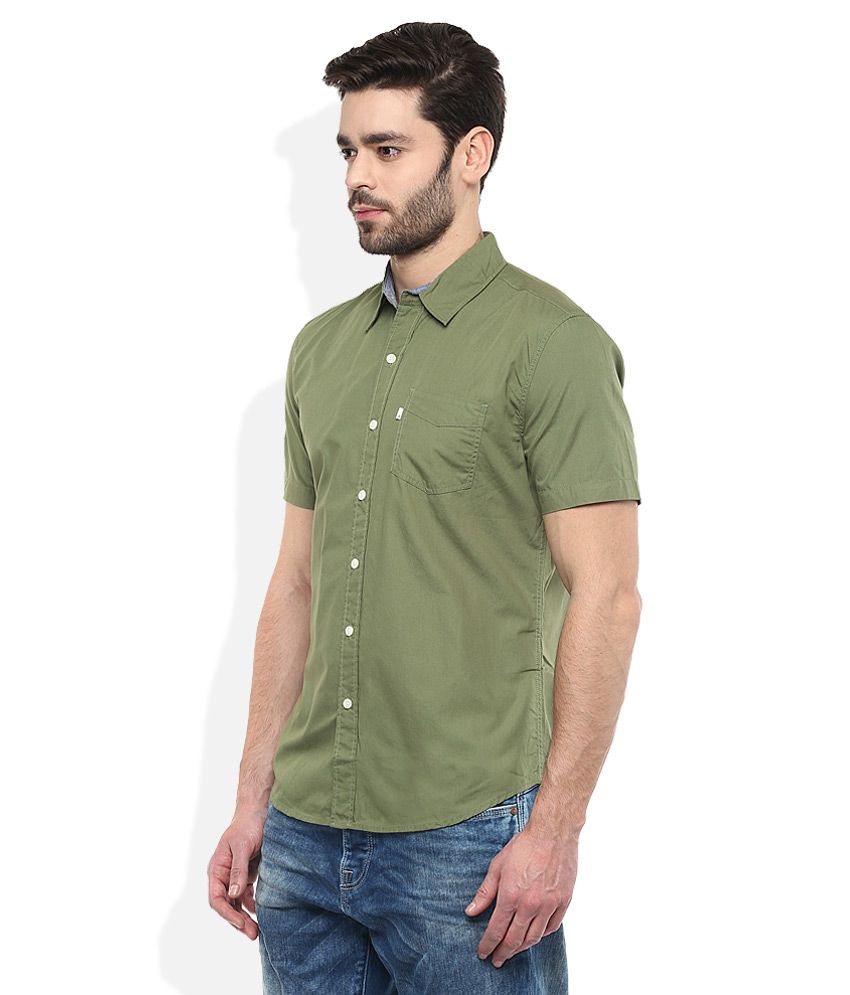 Levi's Green Half Sleeves Shirt - Buy Levi's Green Half Sleeves Shirt ...