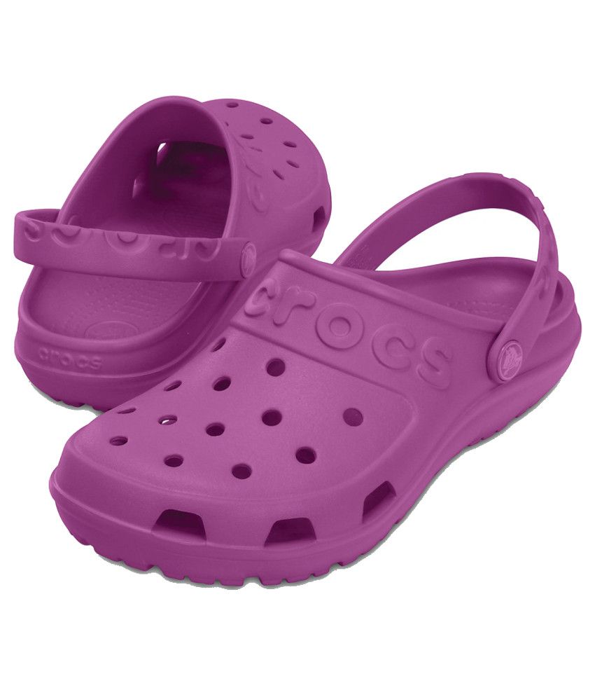 platform purple crocs