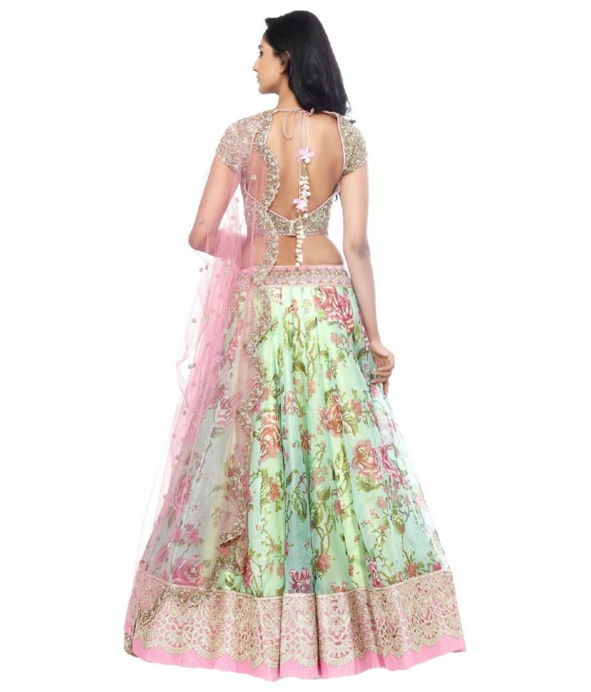 pink net lehenga