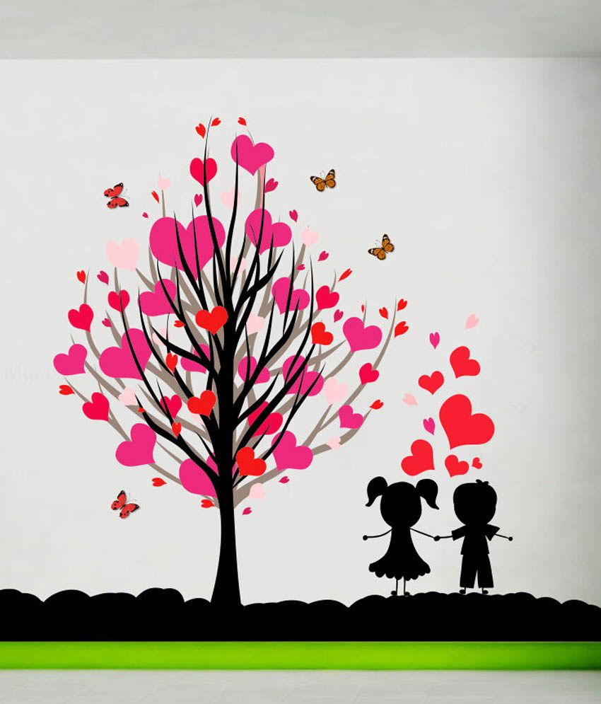 Impression Wall Love Nature Printed Vinyl Wall Sticker - Buy Wall Love Nature Printed Vinyl Wall Sticker Online at Best Prices India Snapdeal