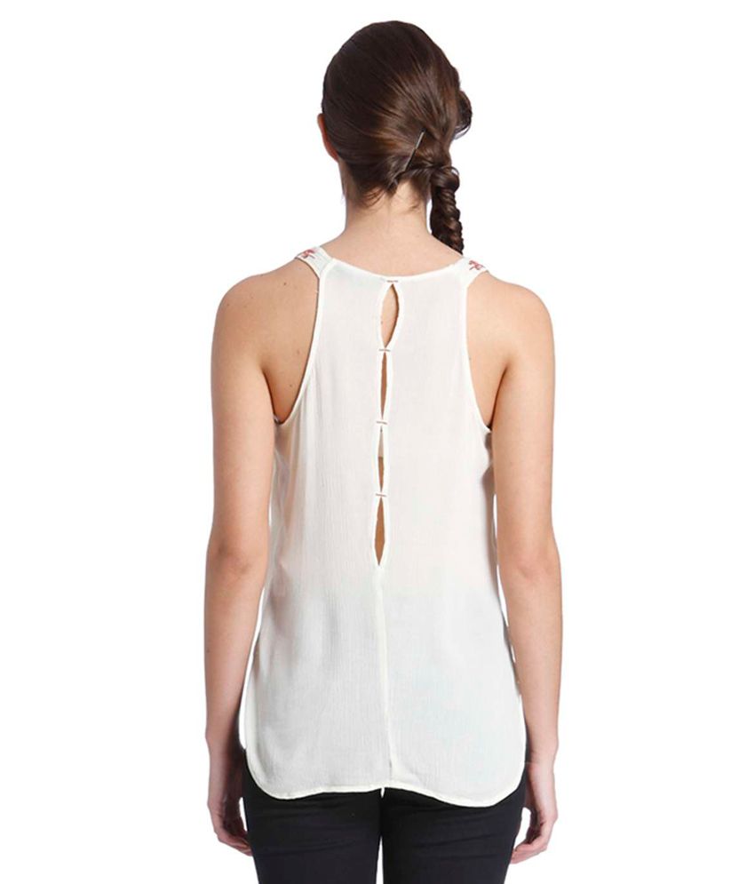 white sleeveless top online
