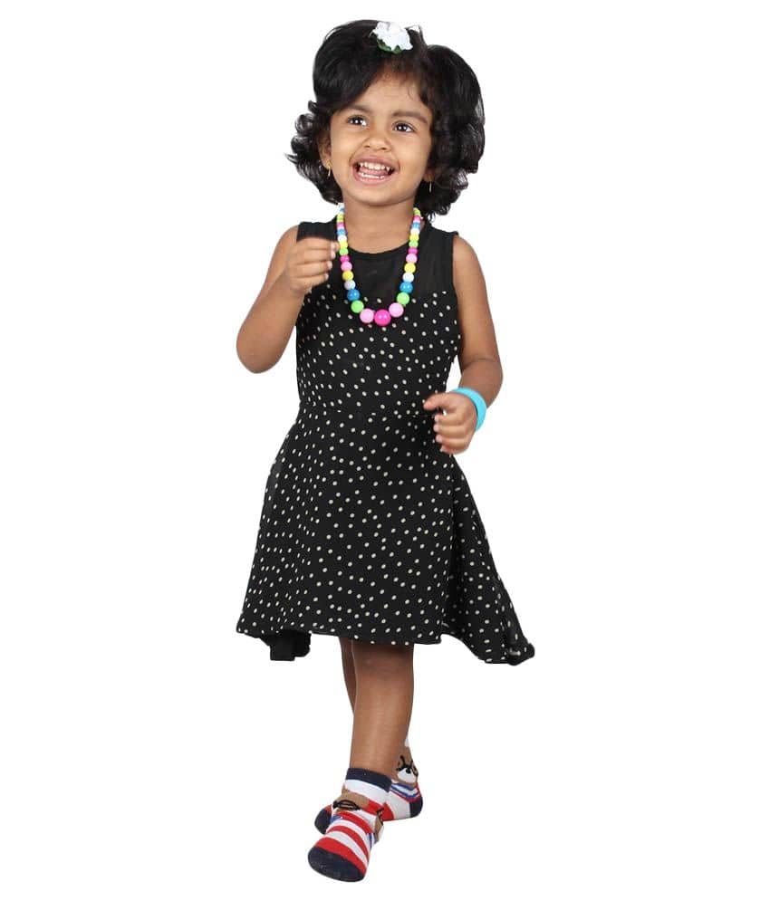 black frock with white shirt