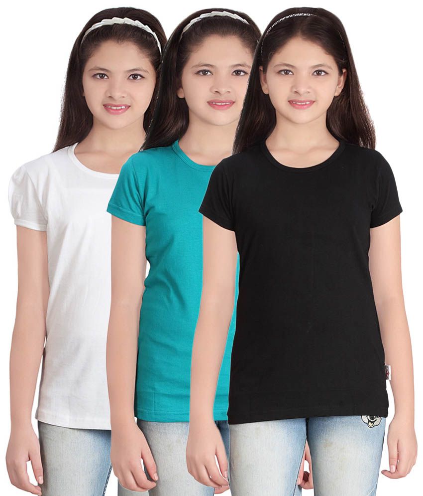     			Sini Mini Multicolour Cotton Tshirts - Pack of 3