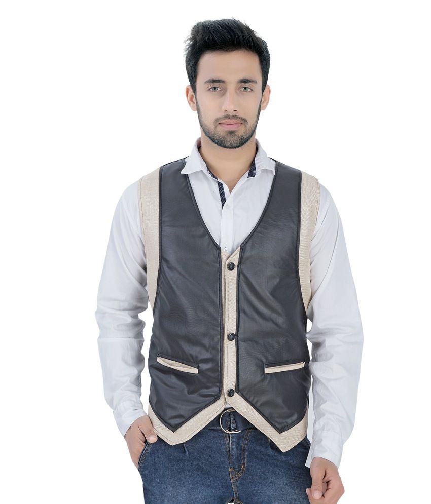 V-mens Black Casual Waistcoats - Buy V-mens Black Casual Waistcoats ...