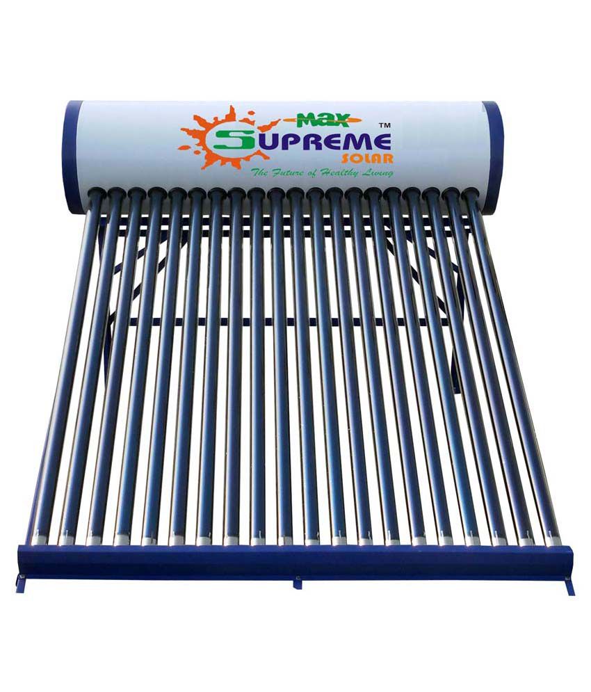 Max Supreme Solar 200 Lpd Solar Water Heater Price in India Buy Max Supreme Solar 200 Lpd