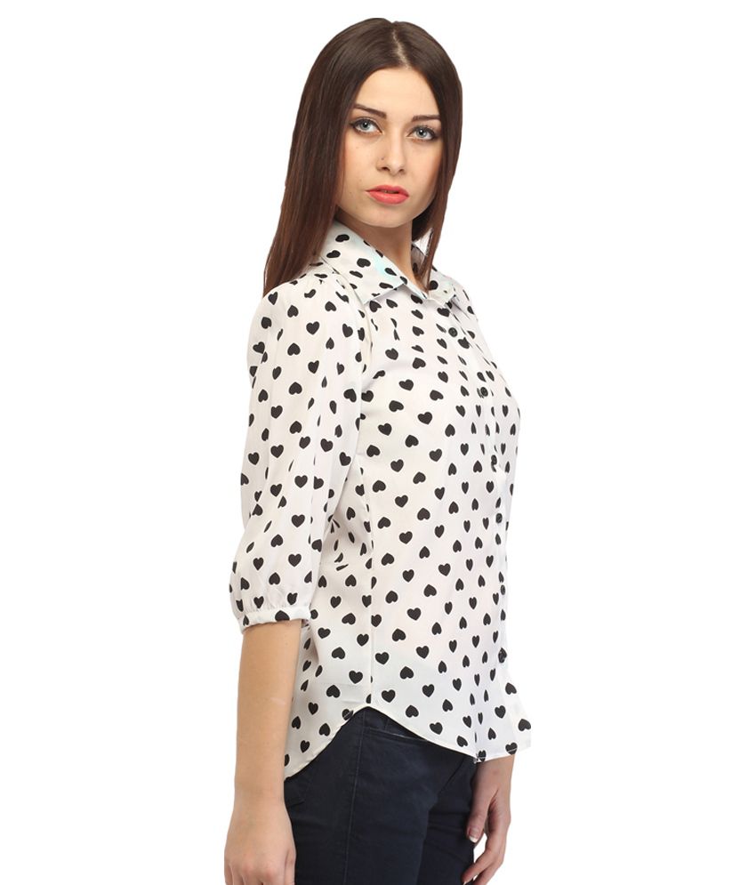 Buy Scorpius White Poly Crepe Shirts Online at Best Prices in India ...