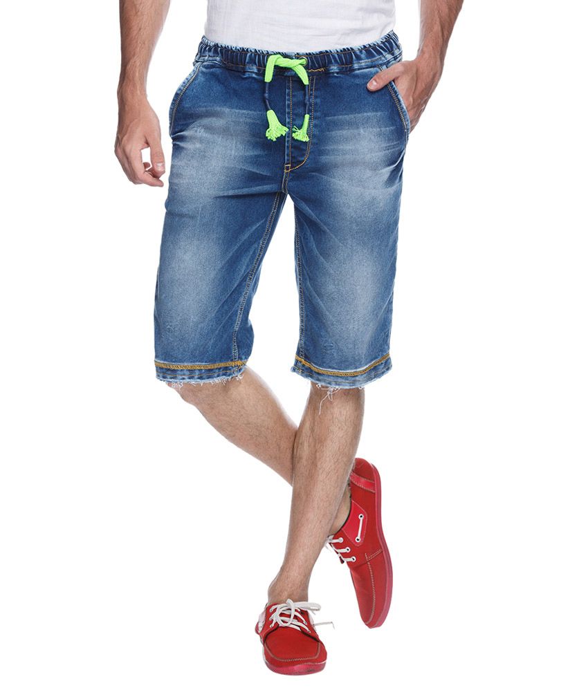 Spykar Blue Denim Shorts - Buy Spykar 