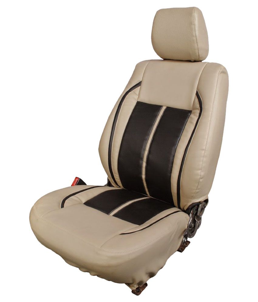 Elaxa Leatherite Car Seat Cover For Maruti Suzuki Omni-Beige Set Of 4