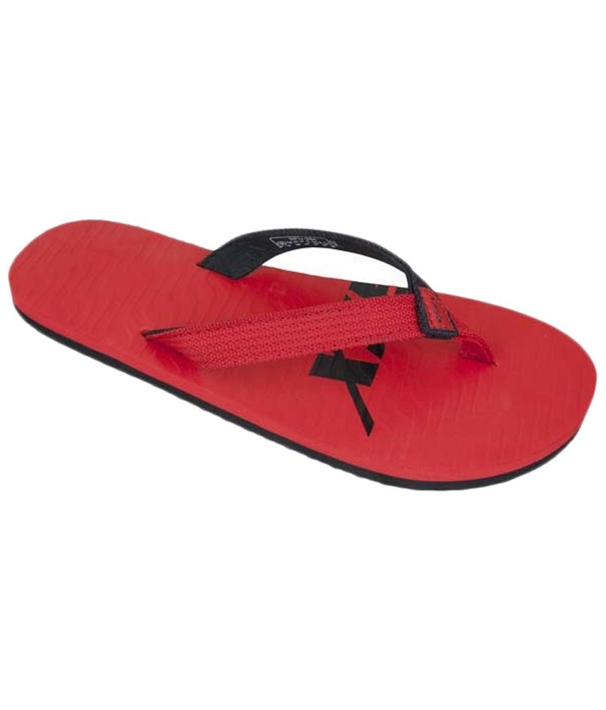 sparx sandals red and black