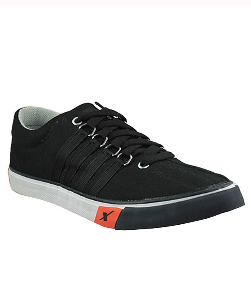 sparx black casual shoes