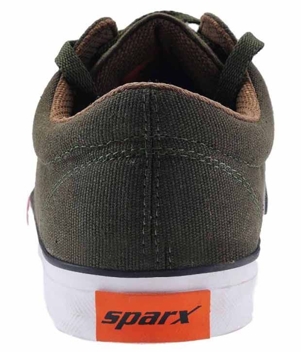 sparx olive green canvas shoes