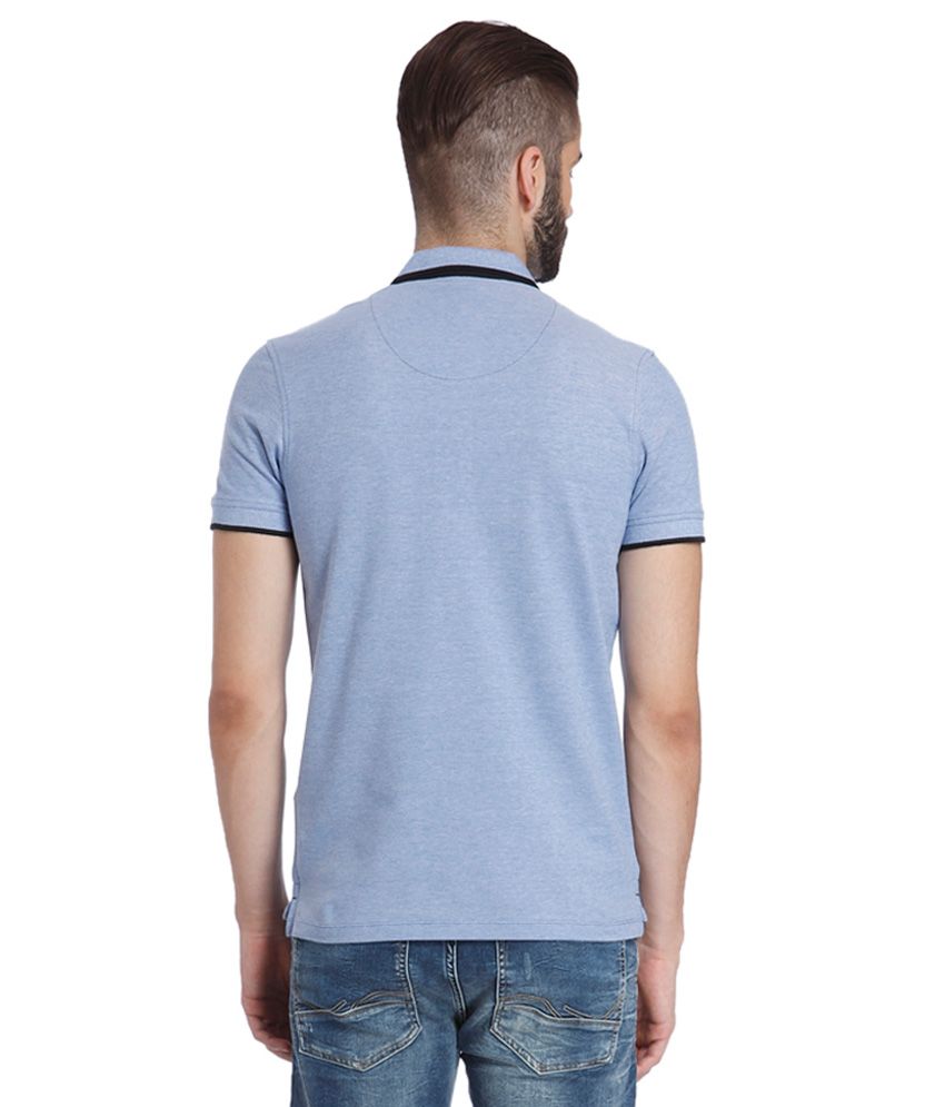 jack & jones men solid casual blue shirt