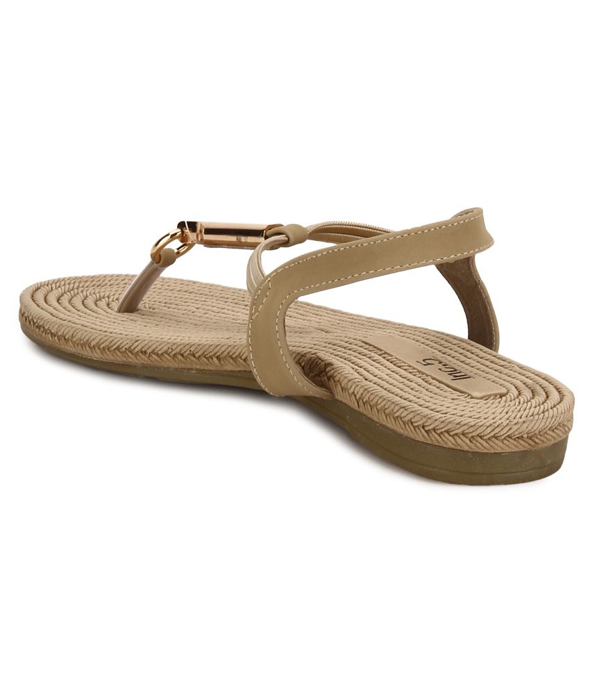 sandals beige flat