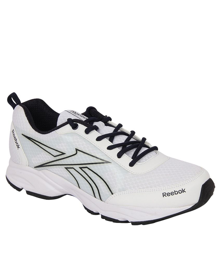 reebok white running sports shoes