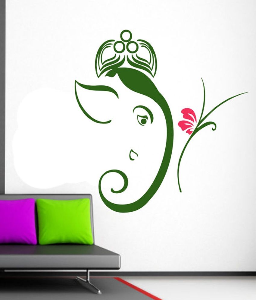 Impression Wall Ganesh Ji Design Wall Sticker - Buy Impression Wall ...