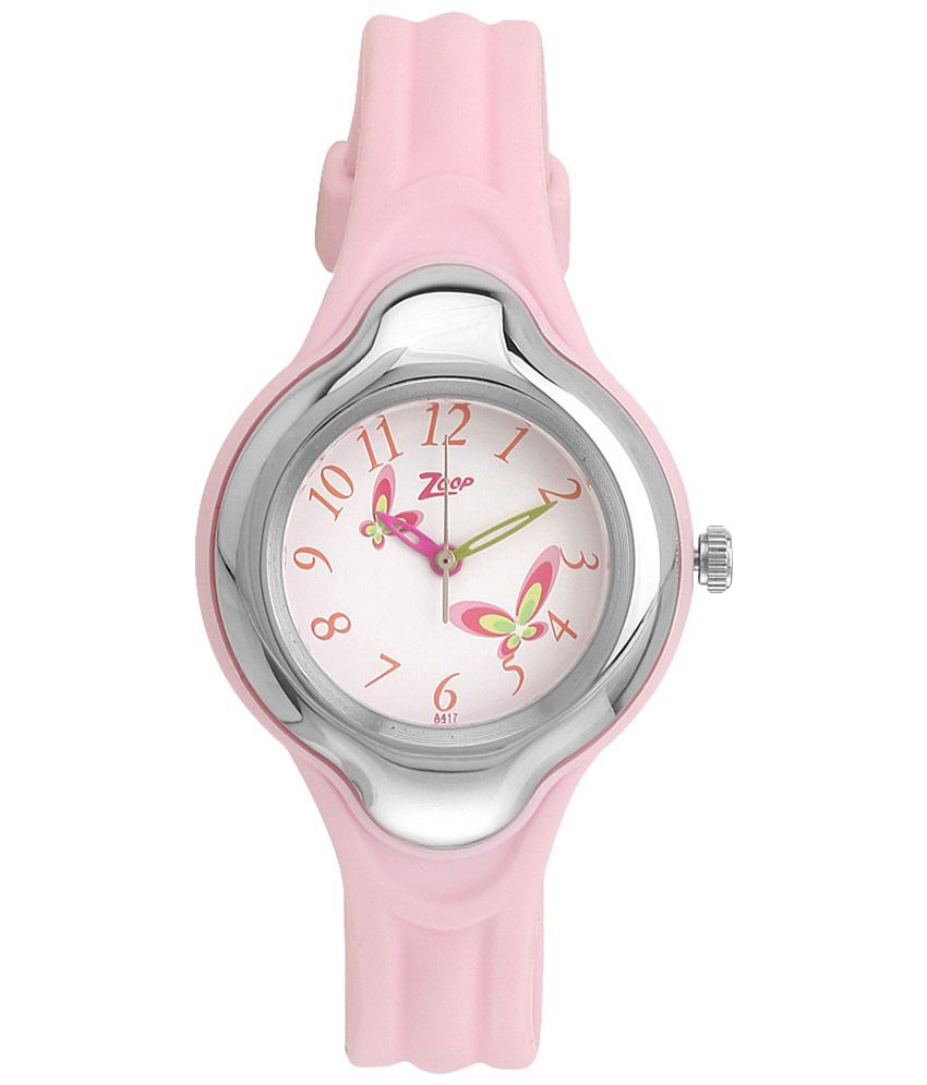 Zoop White \u0026 Pink Analog Wrist Watch 