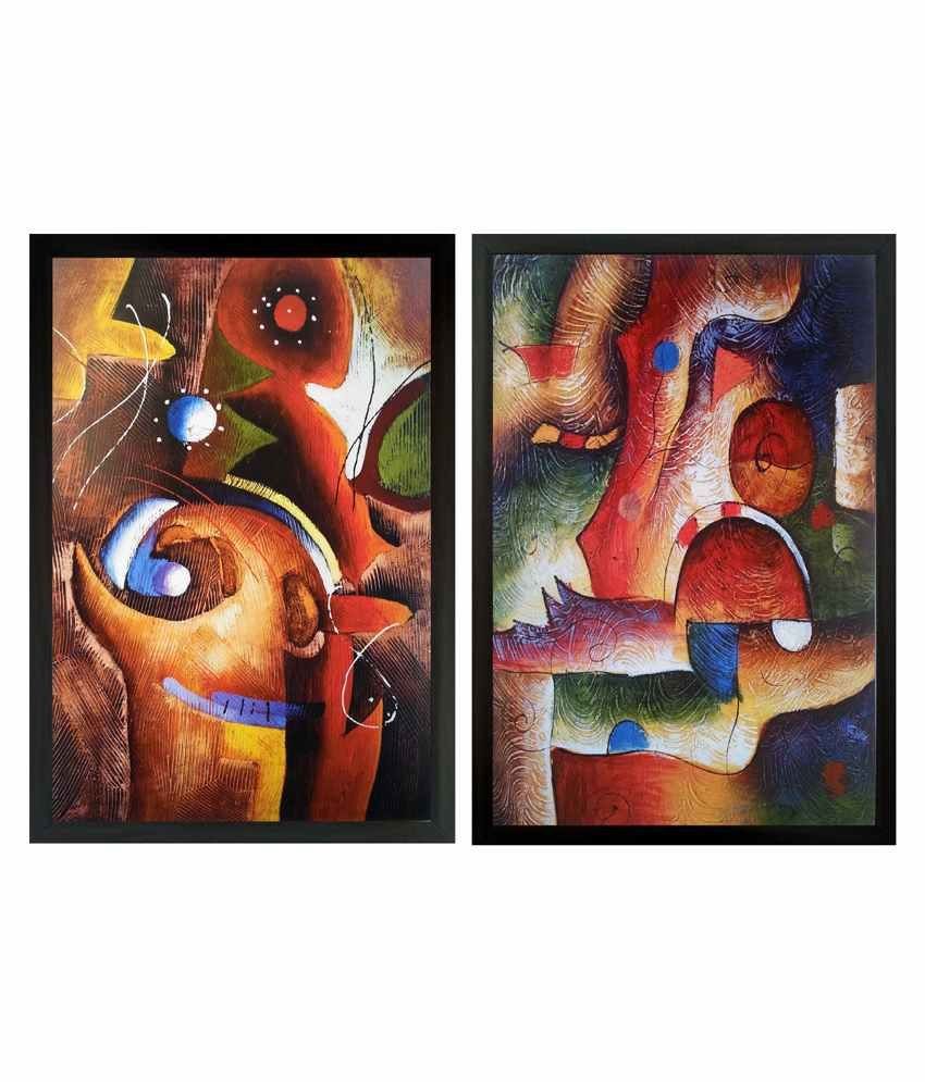 Elixir Arts Matte Laminated & Framed Modern Art PostersArt Prints (Set Of 2) Buy Elixir Arts