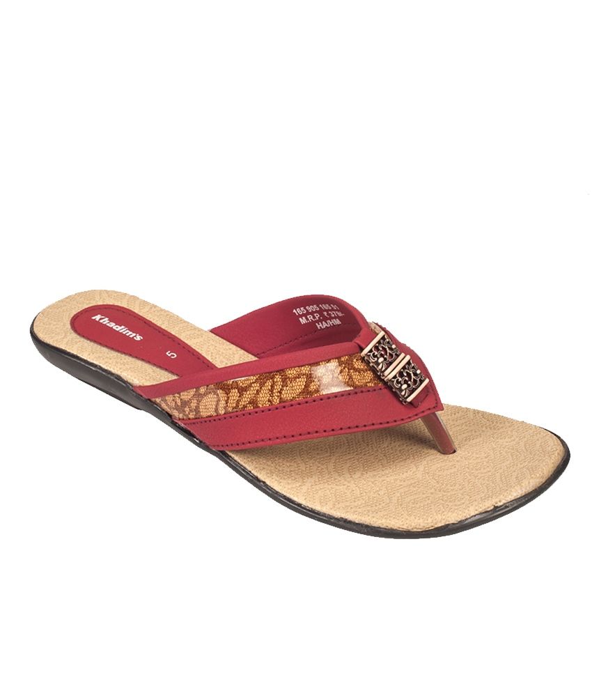 maroon flat sandals