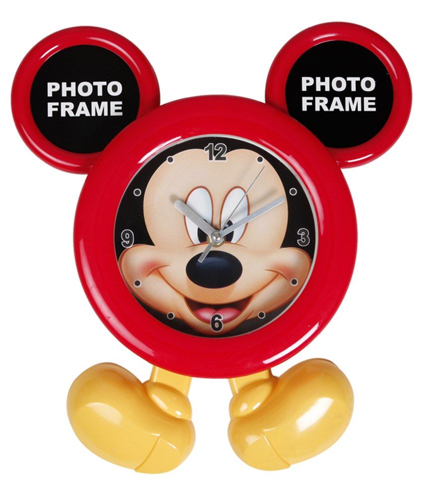 Outdazzle Red Cartoon Mickey Mouse Kids Wall Clock With Photo Frame Buy Outdazzle Red Cartoon Mickey Mouse Kids Wall Clock With Photo Frame At Best Price In India On Snapdeal