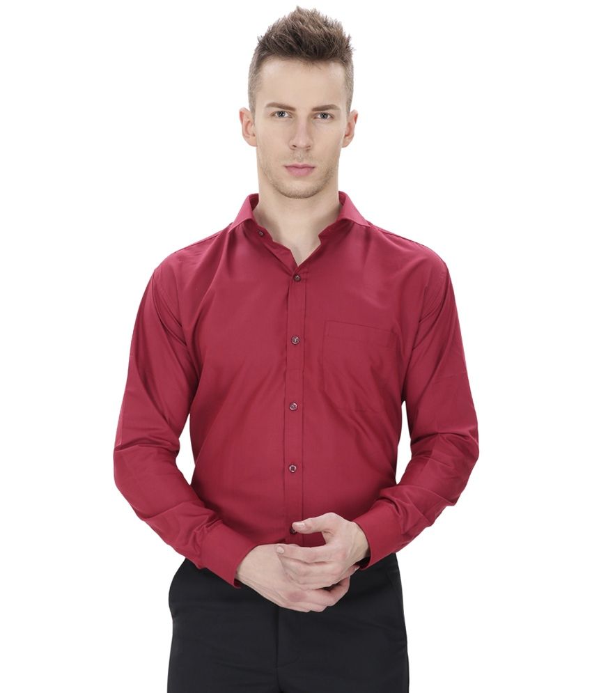 formal maroon shirt combination