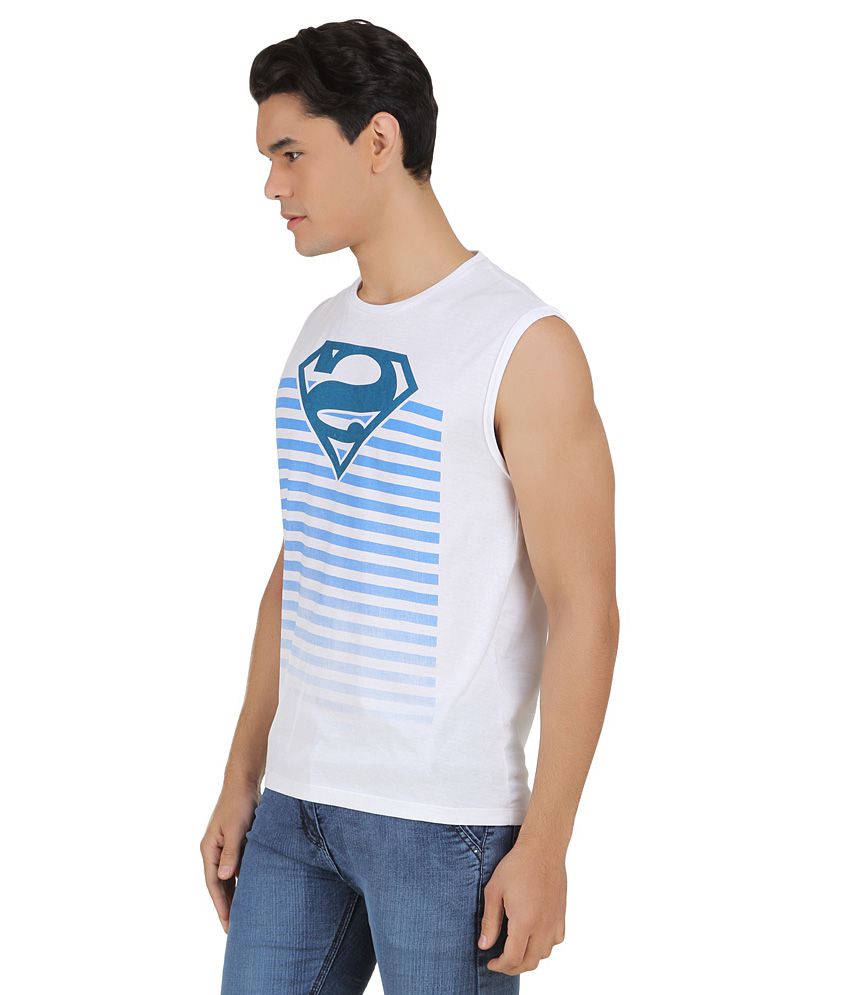 Superman White Printed T-Shirt - Buy Superman White Printed T-Shirt