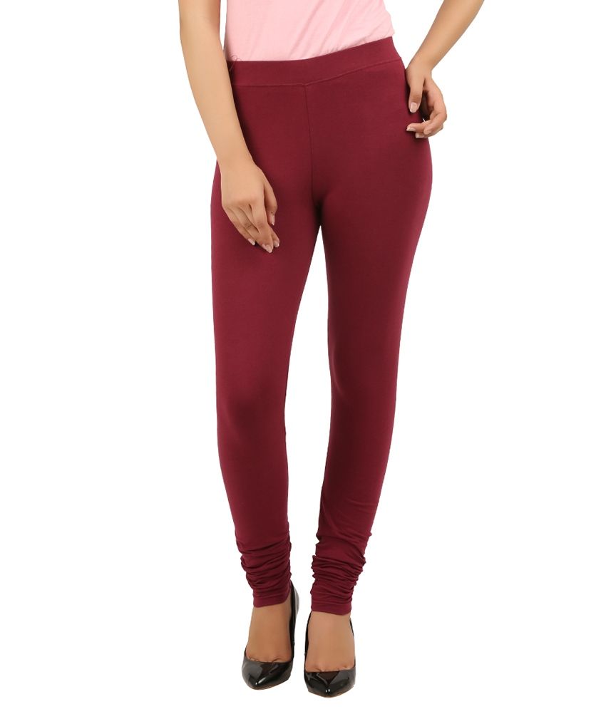 Buy New Darling Maroon Cotton Leggings 