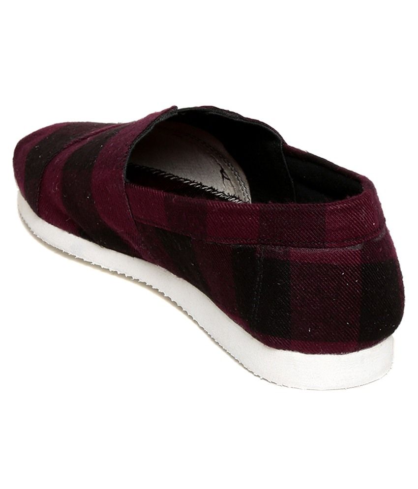 Ziera Maroon Slip-on Shoes - Buy Ziera Maroon Slip-on Shoes Online at Best Prices in India on 
